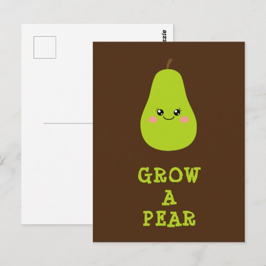 Een peren kweken briefkaart (Voorkant / Achterkant)