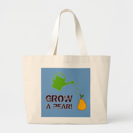 Een peren kweken! Een grappige rebus-humor (meer k Grote Tote Bag (Voorkant)