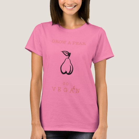 Een peren kweken - Ga Vegan T-shirt (Voorkant)