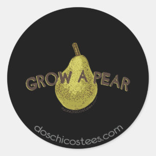 Een peren kweken ronde sticker
