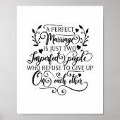 Een perfect huwelijk is slechts twee imperfecte me poster (Voorkant)