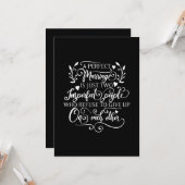 Een perfect huwelijk zijn gewoon twee onvolmaakte  kaart (Voorkant / Achterkant in situ)