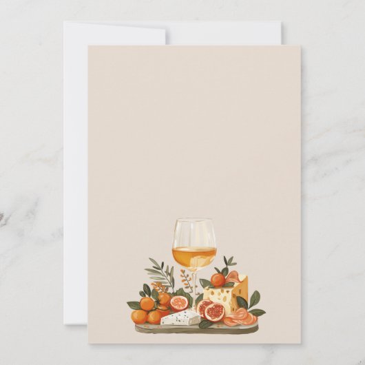 Een perfect paar wijn en kaas verlovingsfeest kaart (Achterkant)