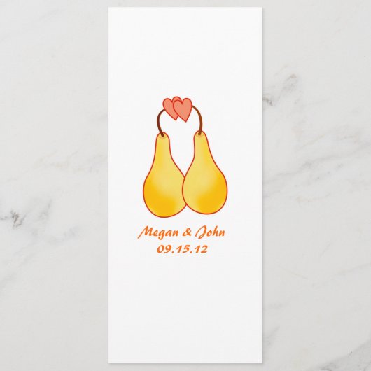 Een perfect Pair Wedding Menu (Achterkant)