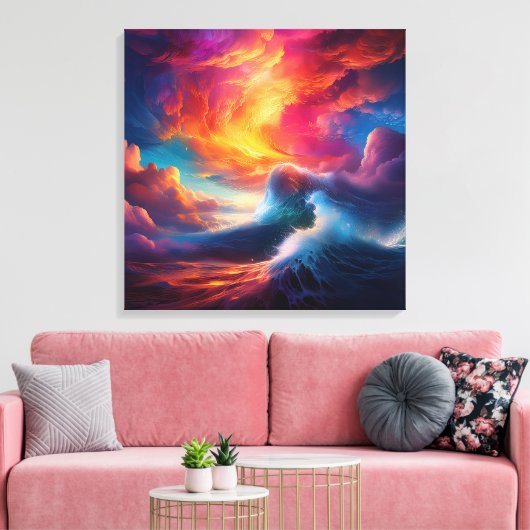Een perfect Storm van kleur Canvas Afdruk (Insitu (Woonkamer))
