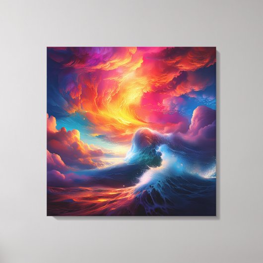 Een perfect Storm van kleur Canvas Afdruk (Voorkant)