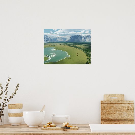 Een perfect Uitzicht Poster (Keuken)