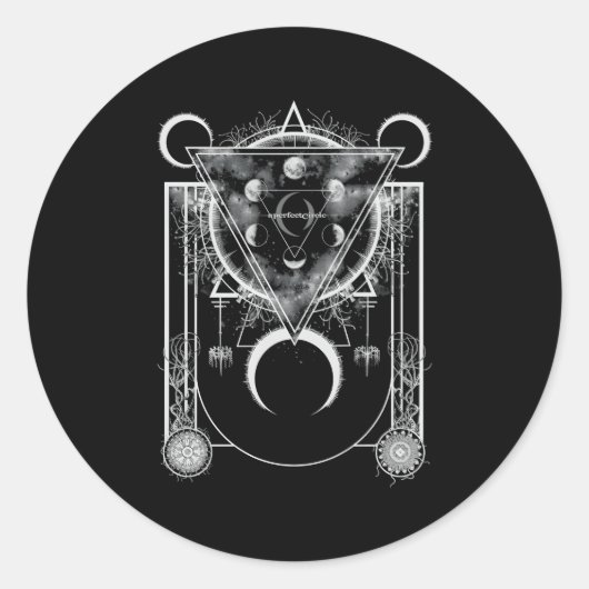 Een perfecte cirkel â€"Halvemaantjes Ronde Sticker (Voorkant)