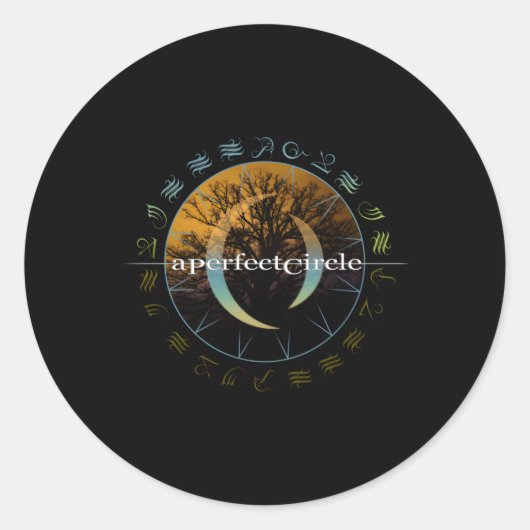 Een perfecte cirkel â€"Woodland Ronde Sticker (Voorkant)