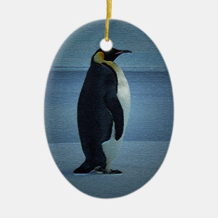 Een perfecte kerstversiering voor pinguïn keramisch ornament