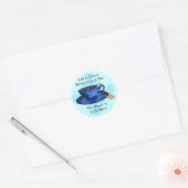 Een perfecte kop thee ronde sticker (Envelop)