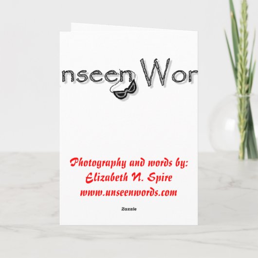 Een perfecte kus muis... feestdagen kaart (Achterkant)