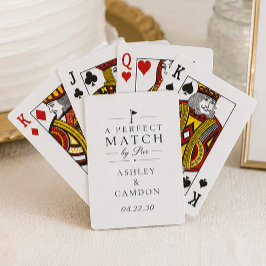 Een perfecte match door Par Wedding Favor Pokerkaarten
