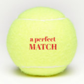 Een perfecte match! Monogram bruiloft Tennisballen (Voorkant)