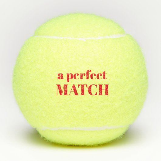 Een perfecte match! Monogram bruiloft Tennisballen (Voorkant)