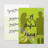 Een perfecte match uitnodiging (Voorkant / Achterkant)