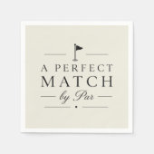 Een perfecte match van Par Wedding Servet (Voorkant)