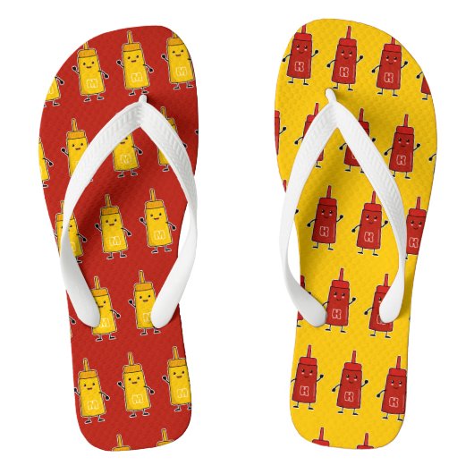Een perfecte (mis)match: Ketchup & Mustard BFF's Teenslippers (Voetbed)