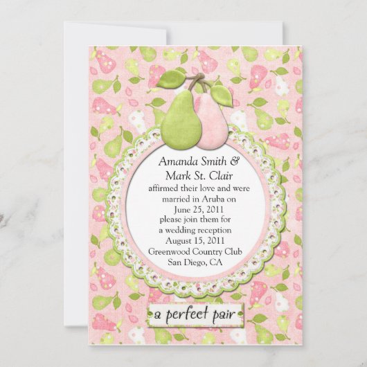 Een perfecte paar post bruiloft uitnodiging (Voorkant)