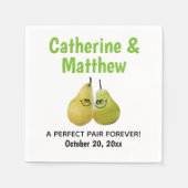 Een perfecte paarse Cartoon met een paardenweddens Servet (Voorkant)