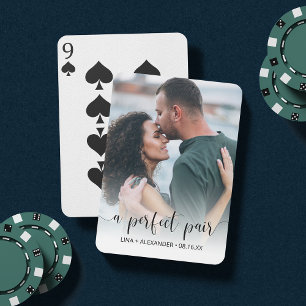 Een perfecte paring Foto of bruiloft van Verlovi Pokerkaarten