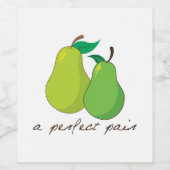 Een perfecte paring wijn etiket (Enkel label)