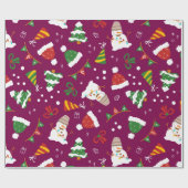 Een perfecte sneeuwman kerst cadeaupapier (Vlak)