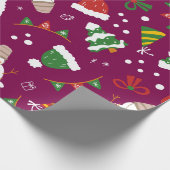 Een perfecte sneeuwman kerst cadeaupapier (Hoek)