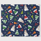 Een perfecte sneeuwman kerst cadeaupapier (Vlak)