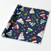 Een perfecte sneeuwman kerst cadeaupapier (Uitgerold)