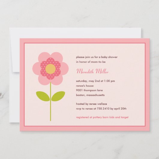 Een perfecte Stem Baby shower-uitnodiging Kaart (Voorkant)