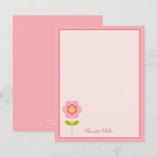 Een perfecte Stem Flat Dank je wel kaart (Voorkant / Achterkant)