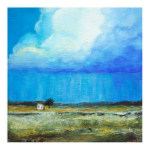 Een perfecte storm, landschapskunstschilderij groo