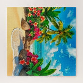 Een perfecte strandsetting legpuzzel (Horizontaal)