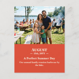 Een perfecte zomerdag Augustus-herinnering foto-an Briefkaart