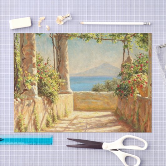 Een pergola op Capri, Emil Wennerwald Tissuepapier (Craft)