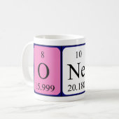 Één periodieke lijstnaam mok (Voorkant links)