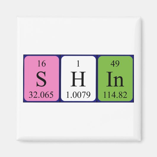 Een periodieke tabelnaam magneet maken (Voorkant)