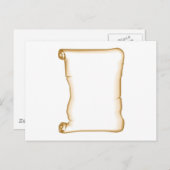 Een perkamscrol briefkaart (Voorkant / Achterkant)