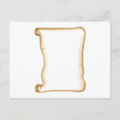 Een perkamscrol briefkaart (Voorkant)