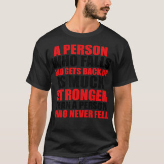 Een persoon die Herfst en back-up krijgt, is veel  T-shirt