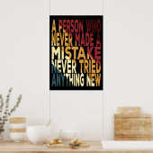 Een persoon die nooit een fout heeft gemaakt poster (Keuken)