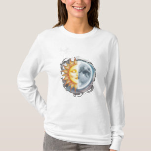 Een persoon die op een koord tussen planeten loopt t-shirt