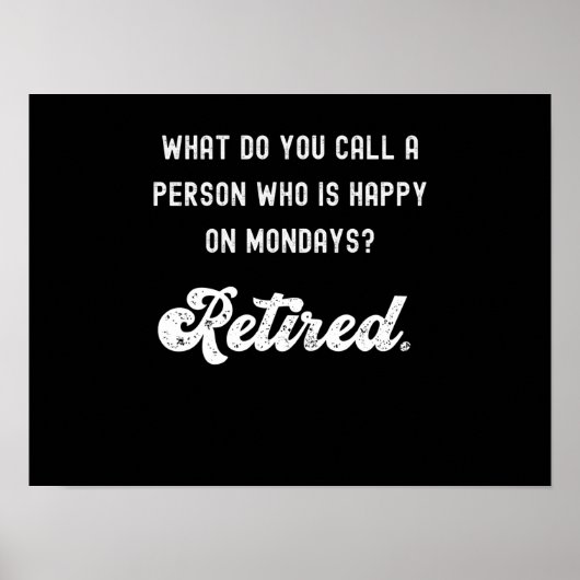 Een persoon die op maandag gelukkig is in de gevan poster (Voorkant)