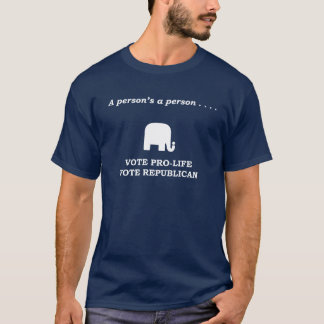 Een persoon die pro-leven stemt (witte afdruk) t-shirt