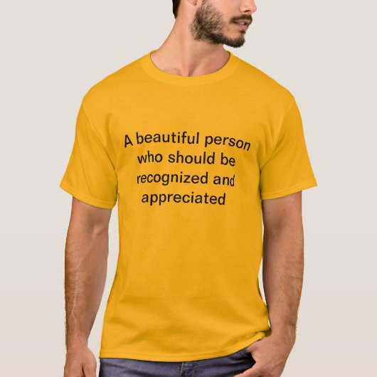 een persoon t-shirt (Voorkant)