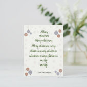Een persoonlijk typografie kerstkaart (Staand voorkant)