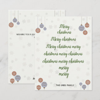 Een persoonlijk typografie kerstkaart