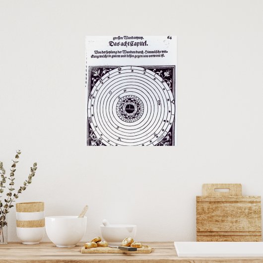 Een persoonlijke astrologische grafiek poster (Keuken)