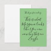 Een persoonlijke bedankt kaart (Voorkant / Achterkant)